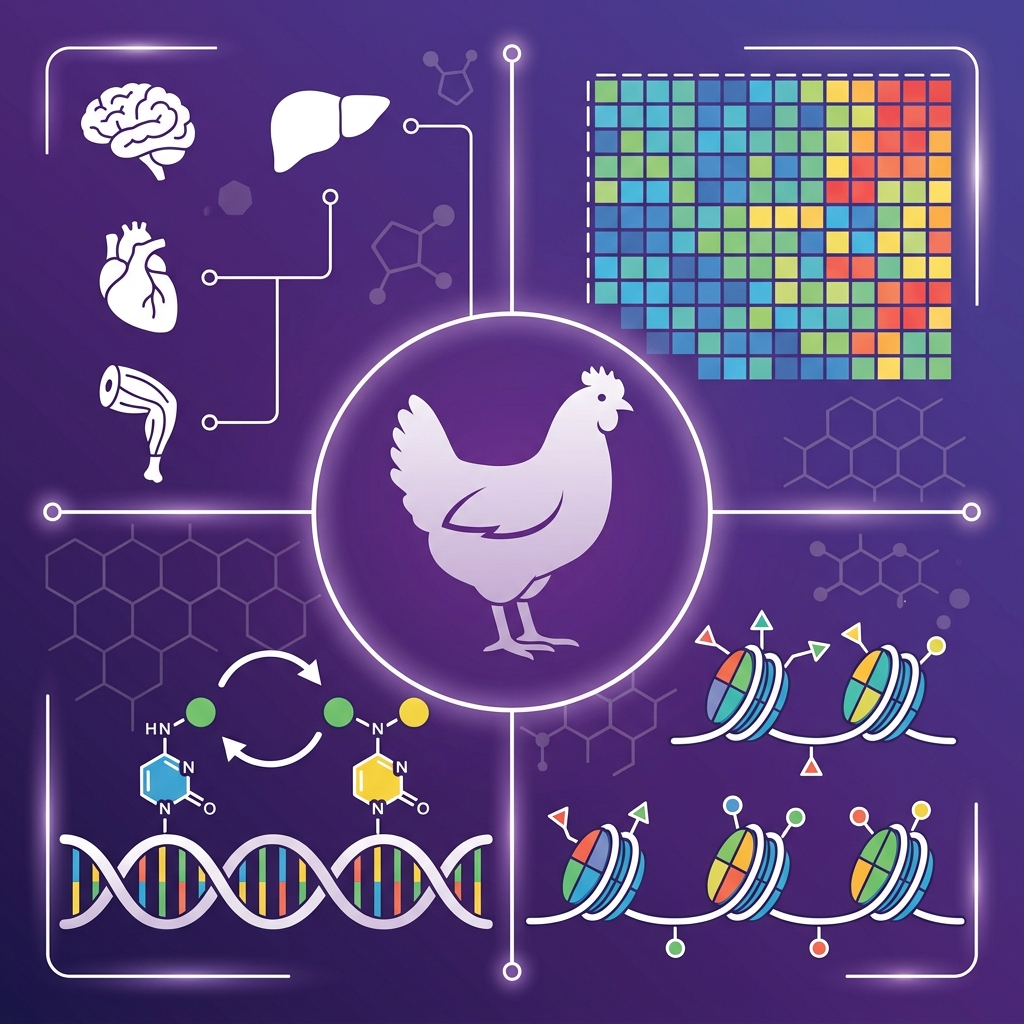 EpiChicken Research Diagram - Chicken Epigenomics Overview